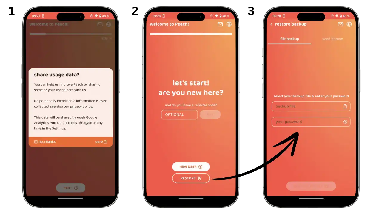 Peach Bitcoin mobile P2P exchange