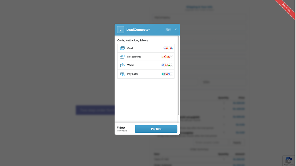 GoHighLevel marketplace - GHL integration - Razorpay