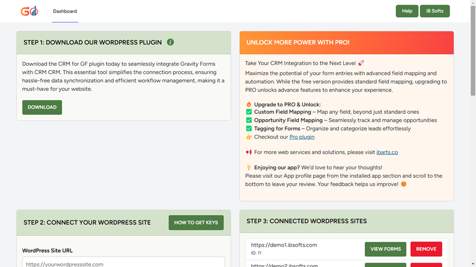 GoHighLevel marketplace - GHL integration - GF Connector