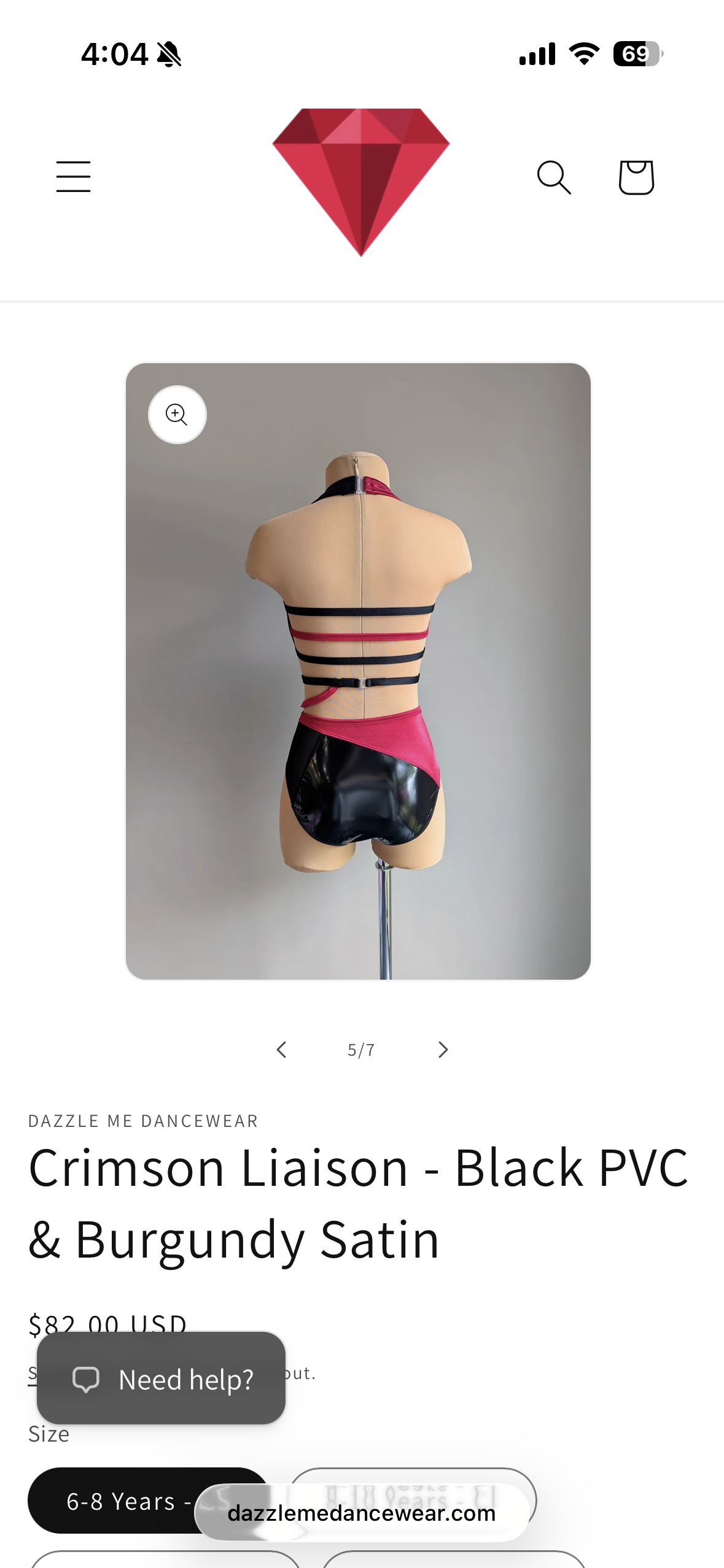 Black crimson liaison- child large