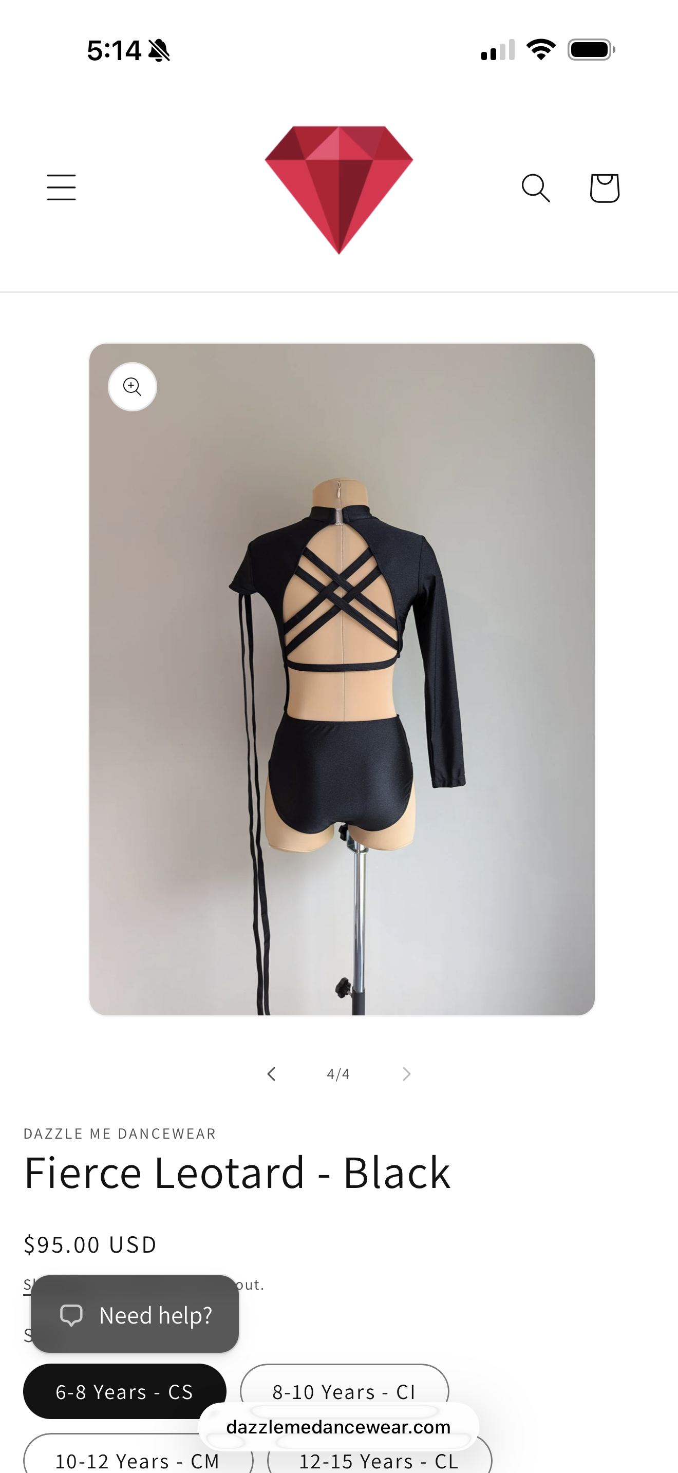 Fierce leotard black CM