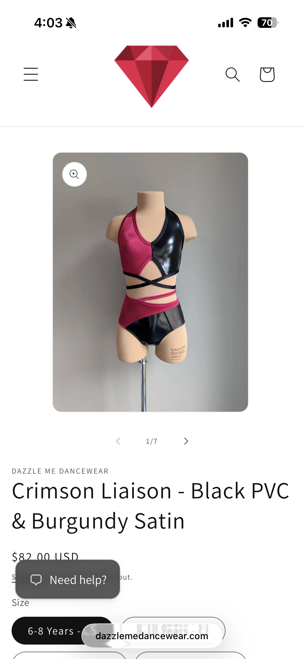 Black crimson liaison- child large
