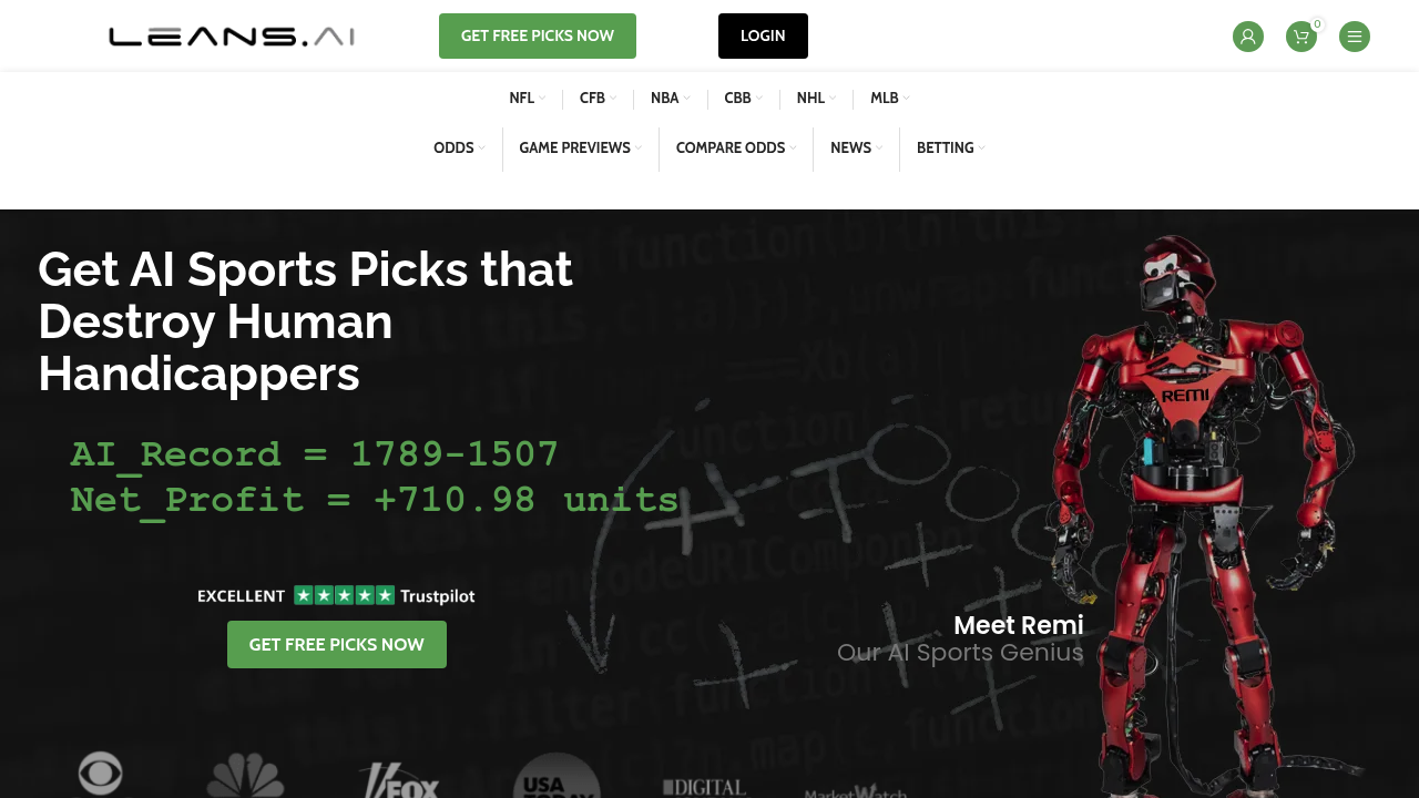 Leans.AI - Get AI Sports Picks that Destroy Human Handicappers