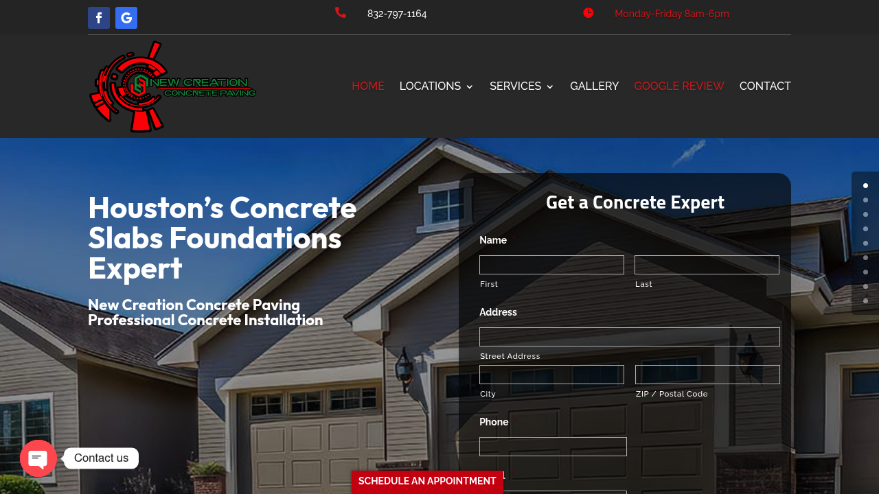 New Creation Concrete Paving professional concrete services