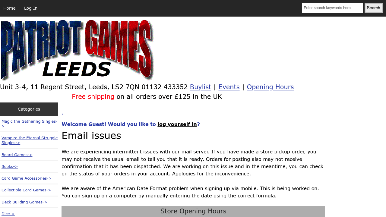 Patriot Games Leeds