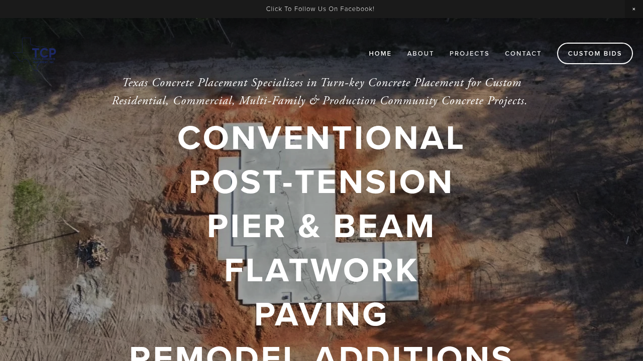 Texas Concrete Placement professional concrete services