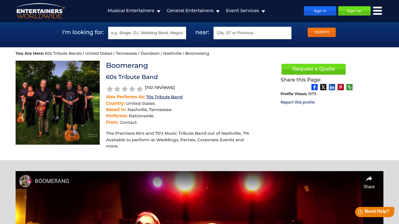 Boomerang (60s Tribute Band)