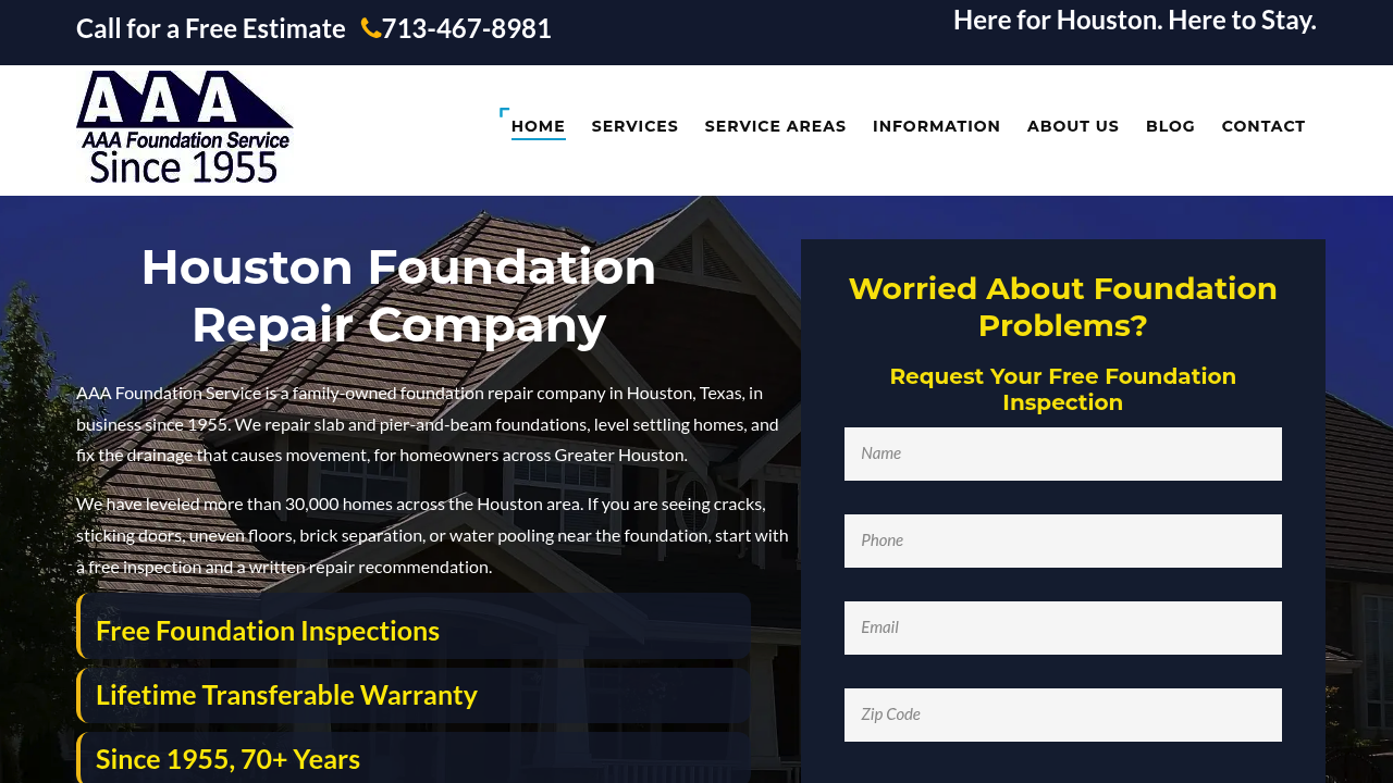 AAA Foundation Service professional foundation repair services