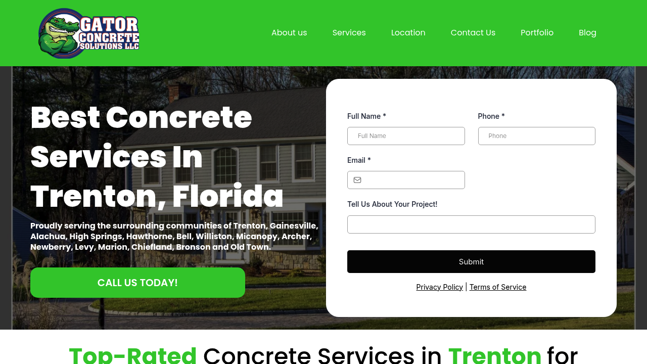 Gator Concrete Solutions professional concrete services