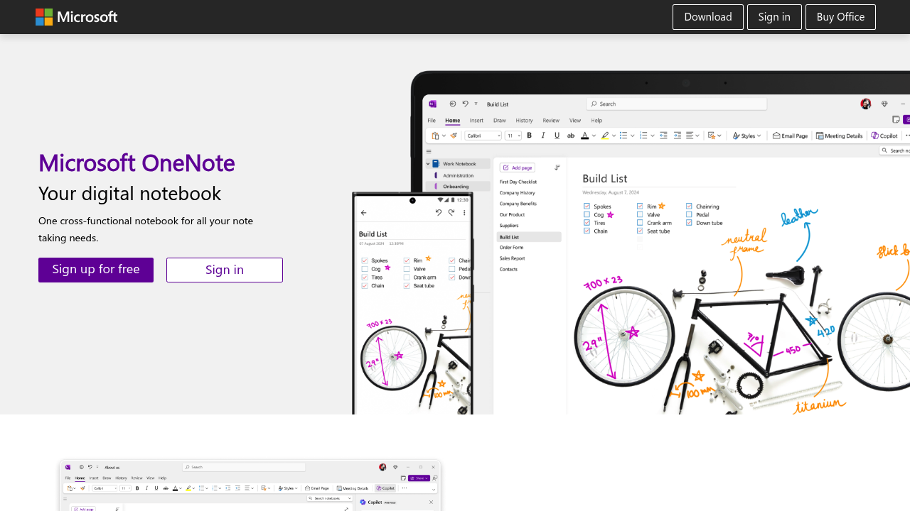 Microsoft OneNote: Free Cross Platform Notebook