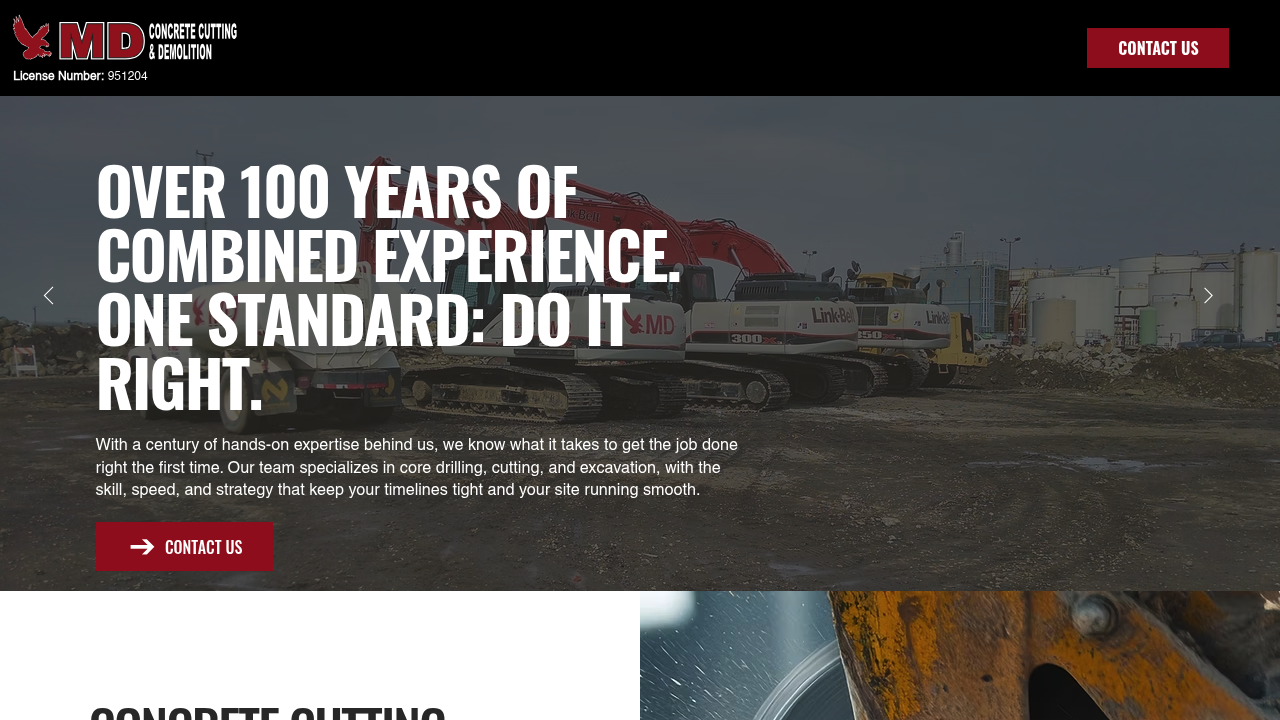 MD Concrete Cutting & Demolition professional concrete cutting and demolition services