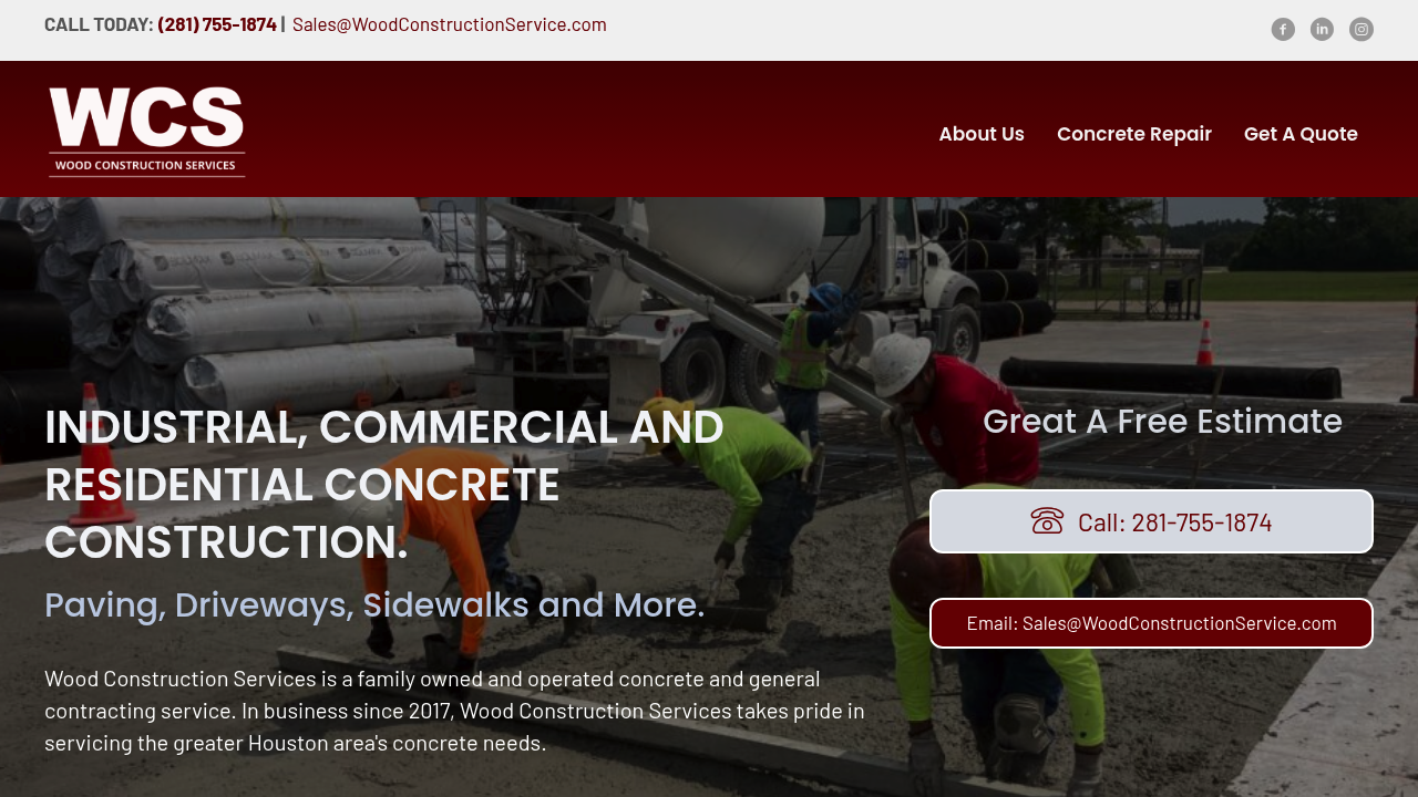 Wood Construction Services professional concrete services