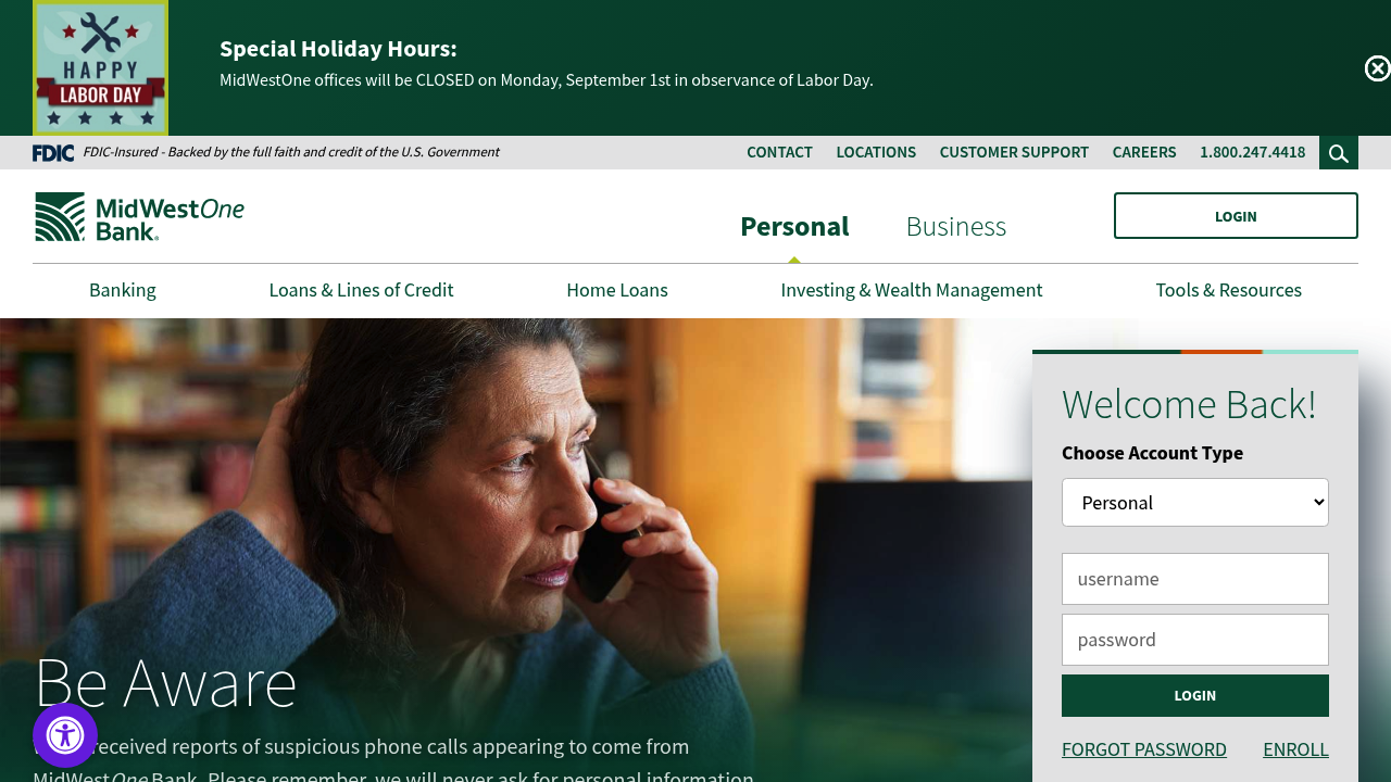 MidWestOne Bank (IA)