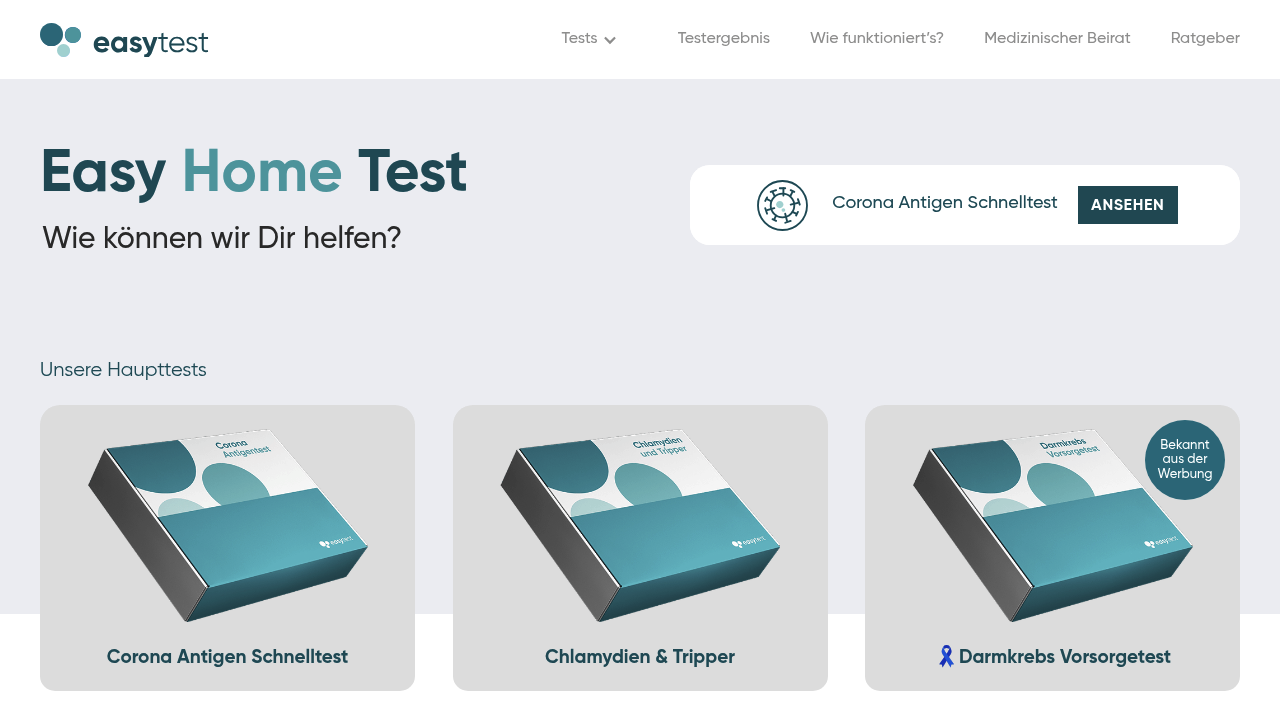 Schnelle & einfache Testverfahren für zuhause! | easytest
