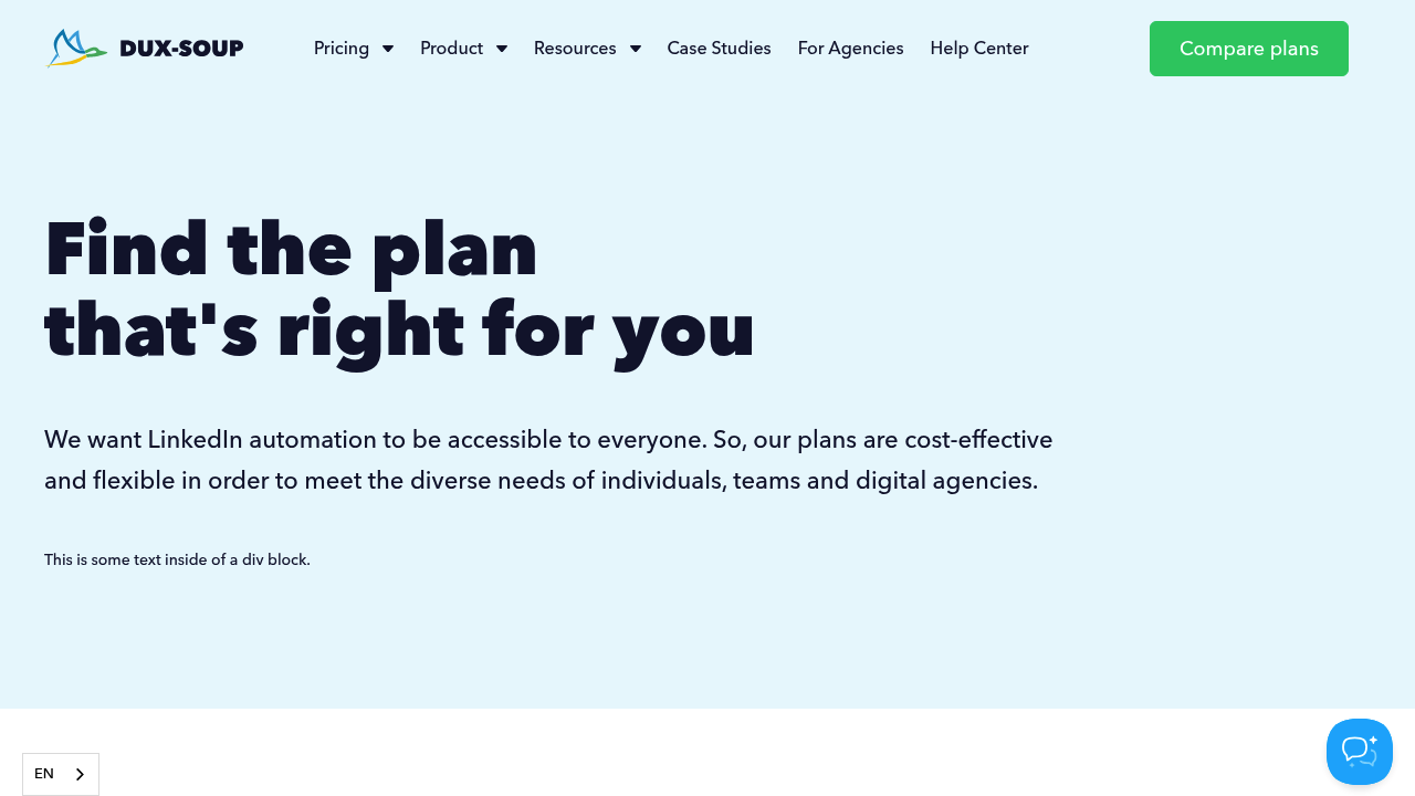 Dux-Soup | Find the plan that's right for you