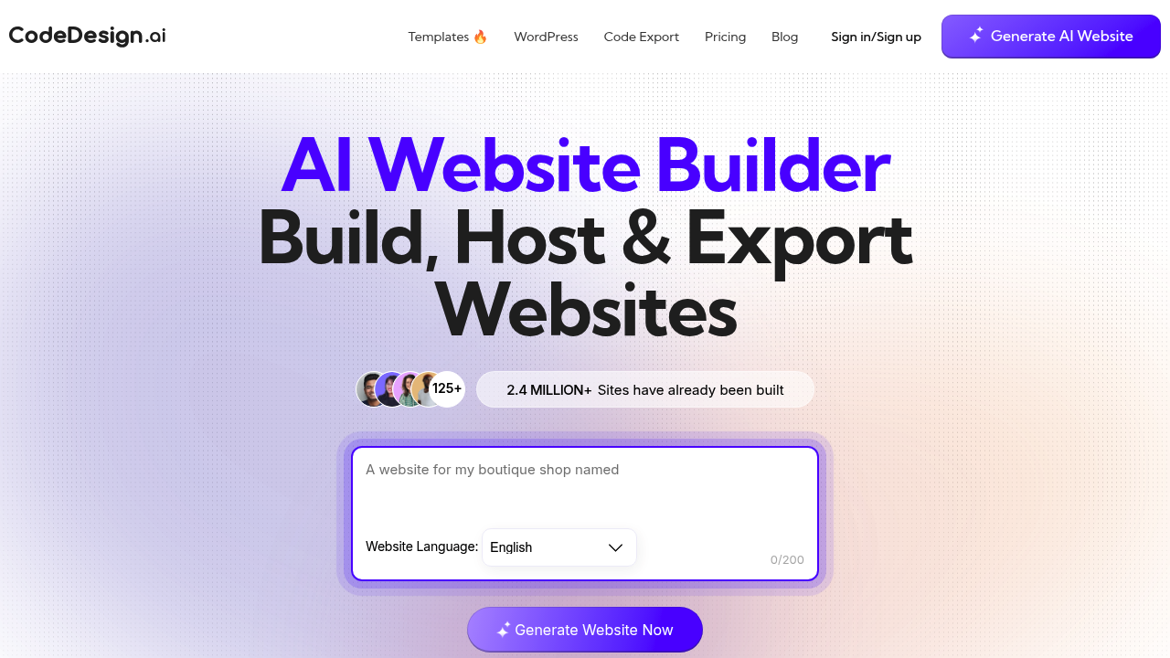 CodeDesign.ai - AI Website Builder 