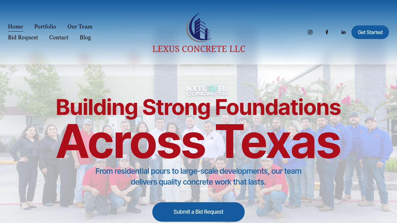 Lexus Concrete professional concrete services