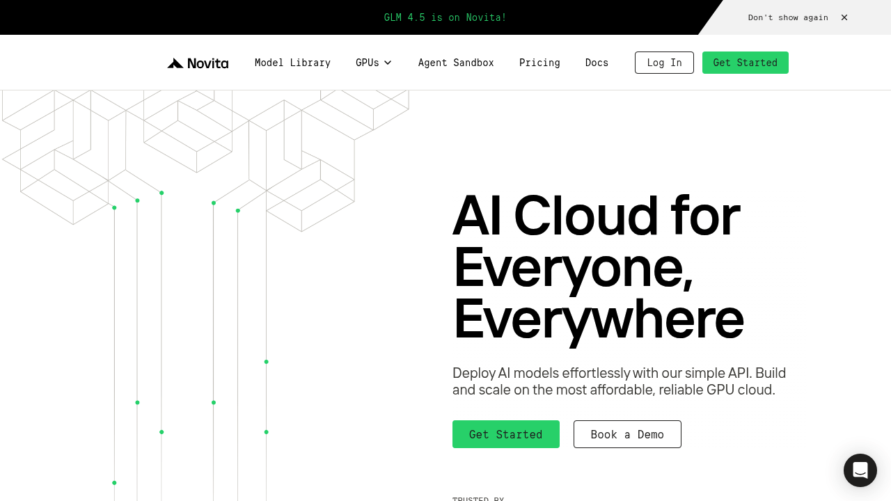 Novita - Model APIs, Serverless, GPU Instance In One AI Cloud