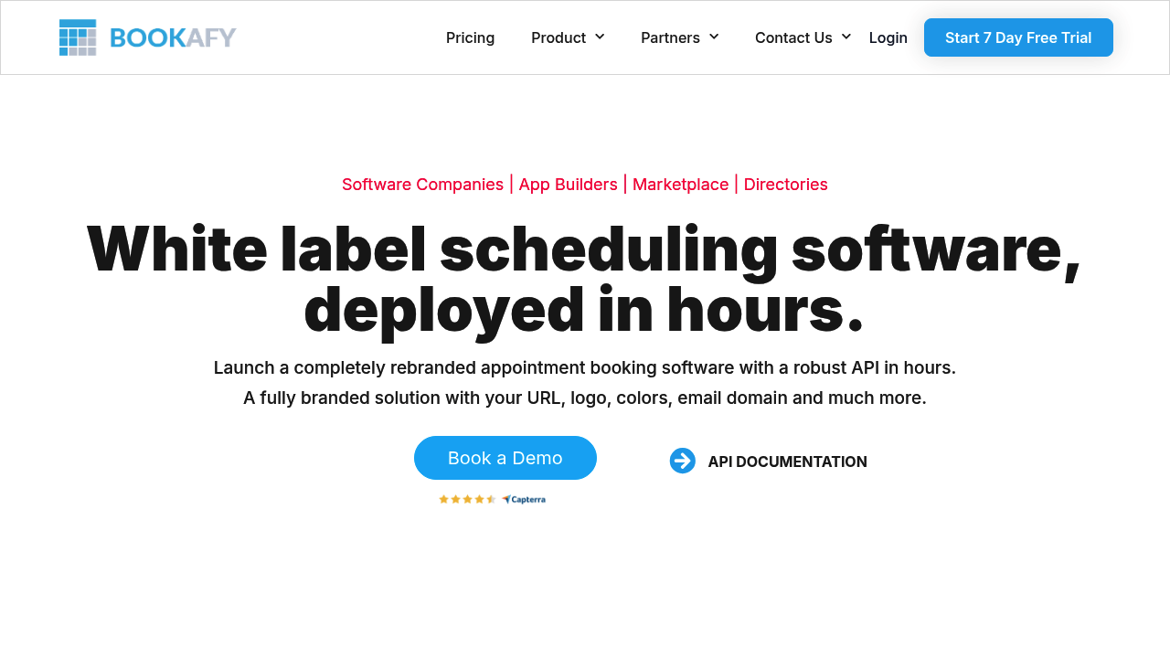 Desktop screenshot of Bookafy web interface