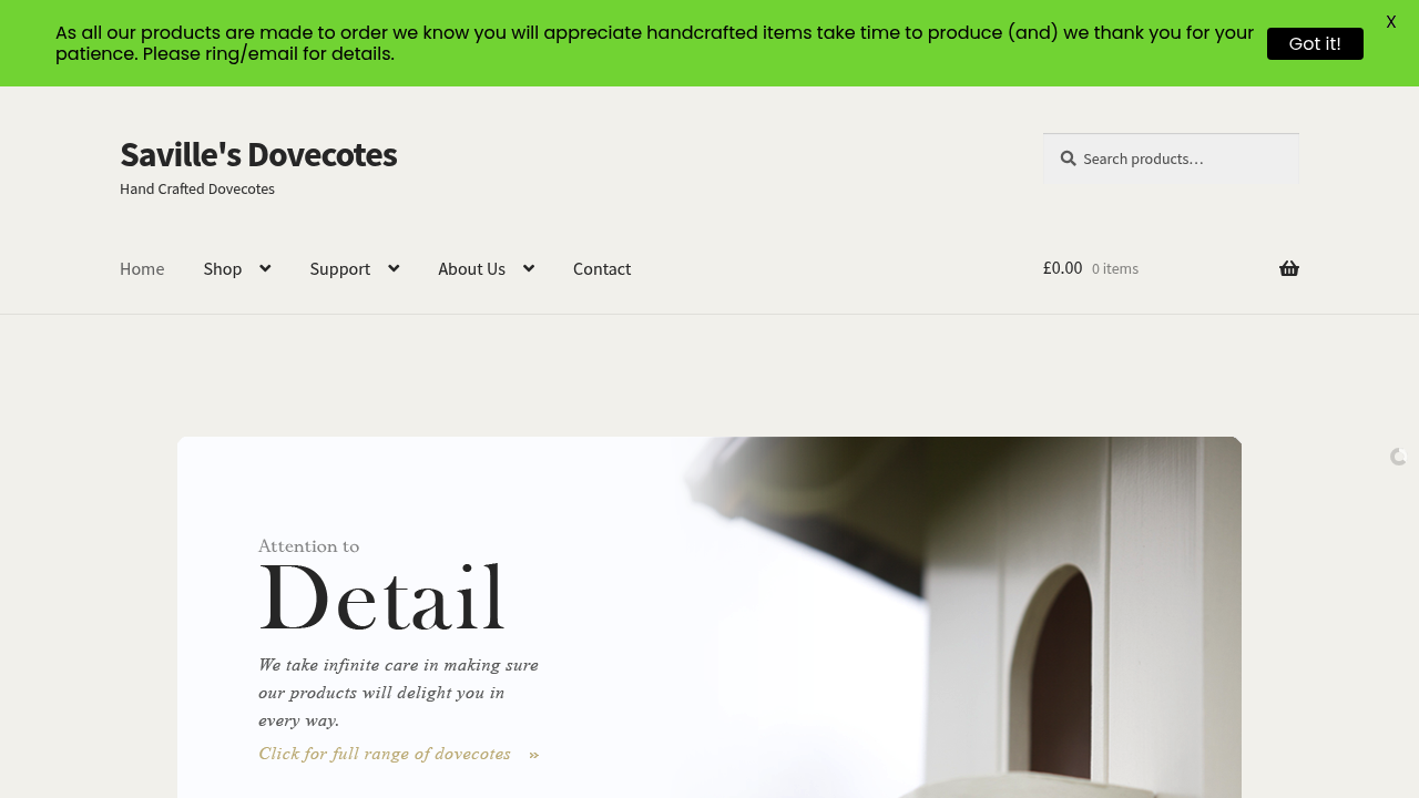 Saville's Dovecotes | Handcrafted Dovecote & Titcote for Sale