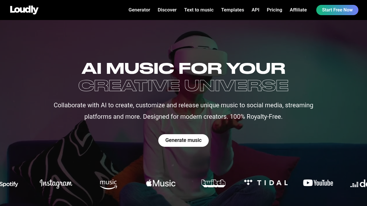 Loudly - AI music for your creative universe
