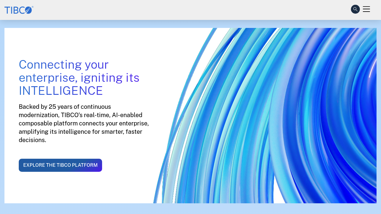Desktop screenshot of TIBCO web interface