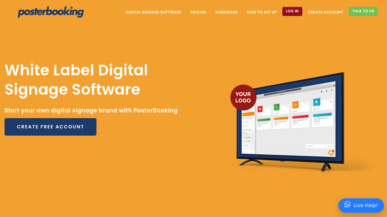 Desktop screenshot of Poster Booking web interface