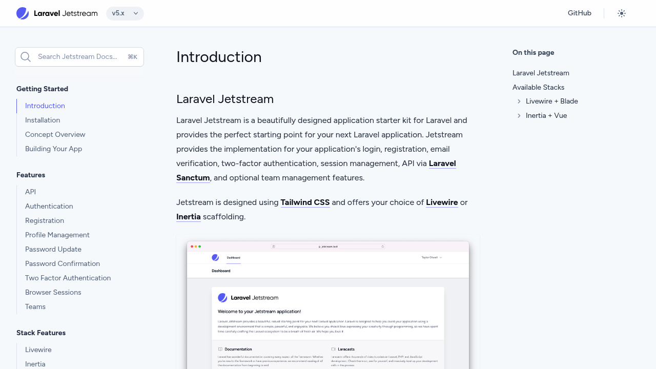 Laravel Jetstream