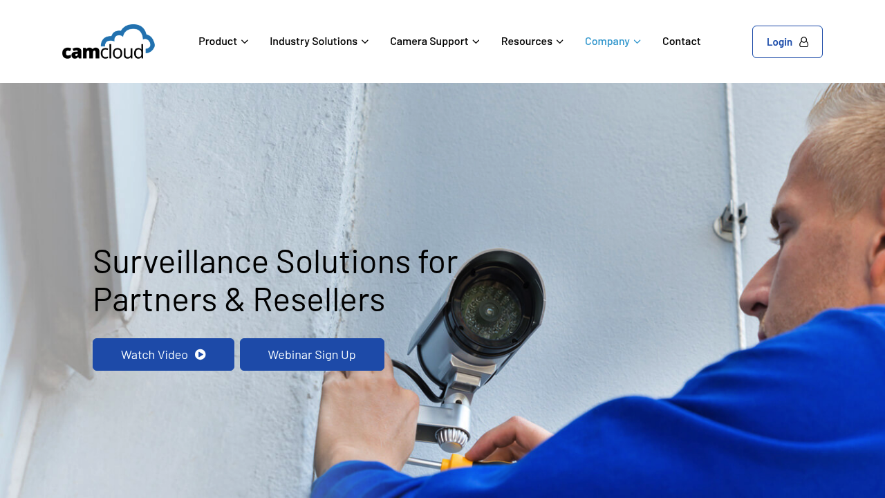 Desktop screenshot of Camcloud web interface