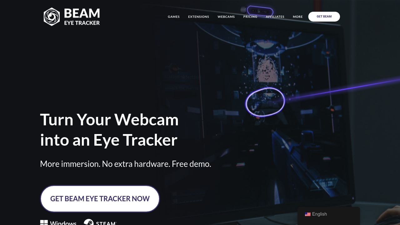 Beam Eye Tracker – Turn Your Webcam into an Eye Tracker