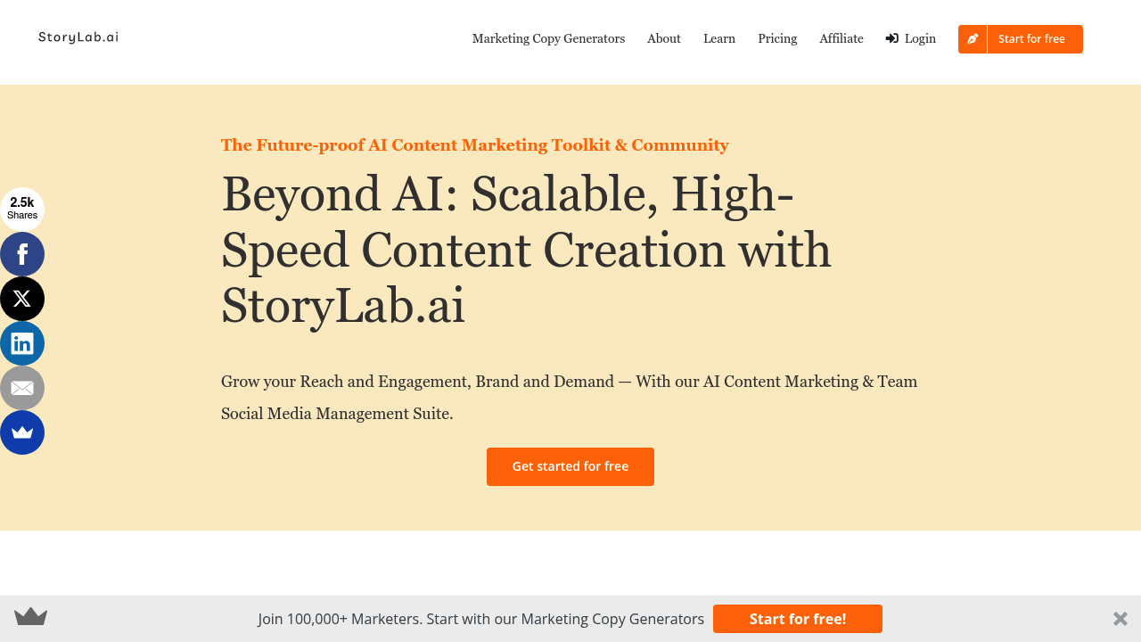 StoryLab | Enhance Your Brand Engagement with AI Content Marketing