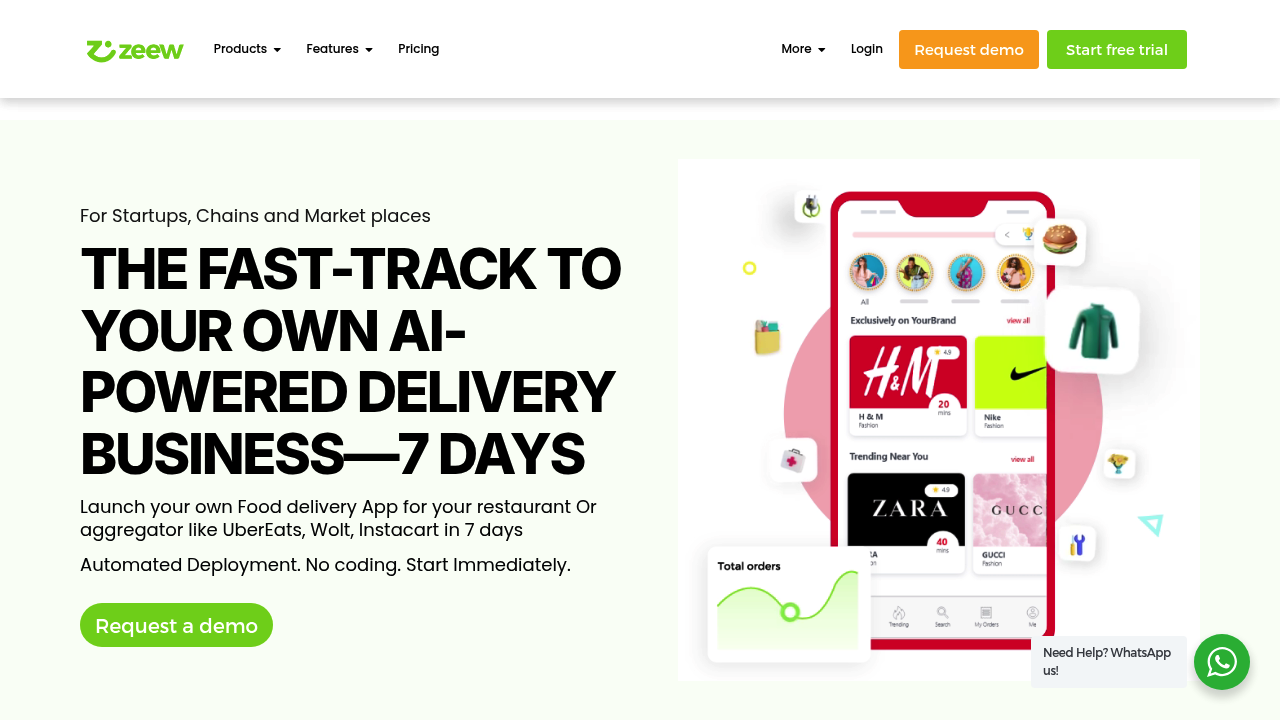 Desktop screenshot of Zeew platform interface