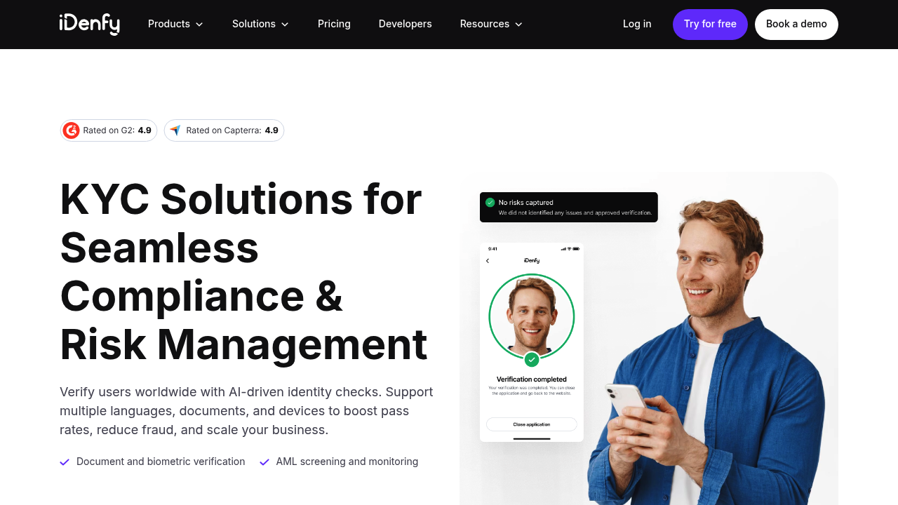 Desktop screenshot of iDenfy software interface