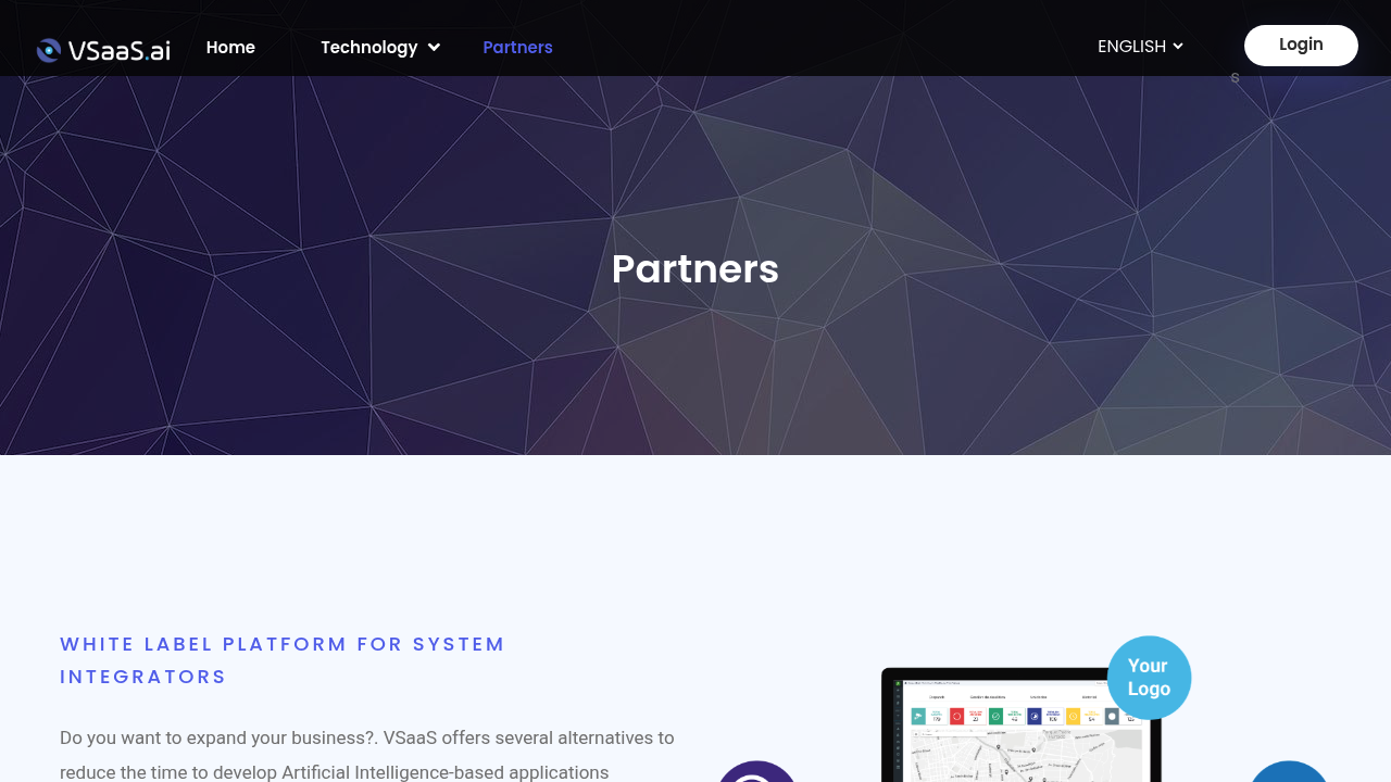 Desktop screenshot of VSaaS web interface