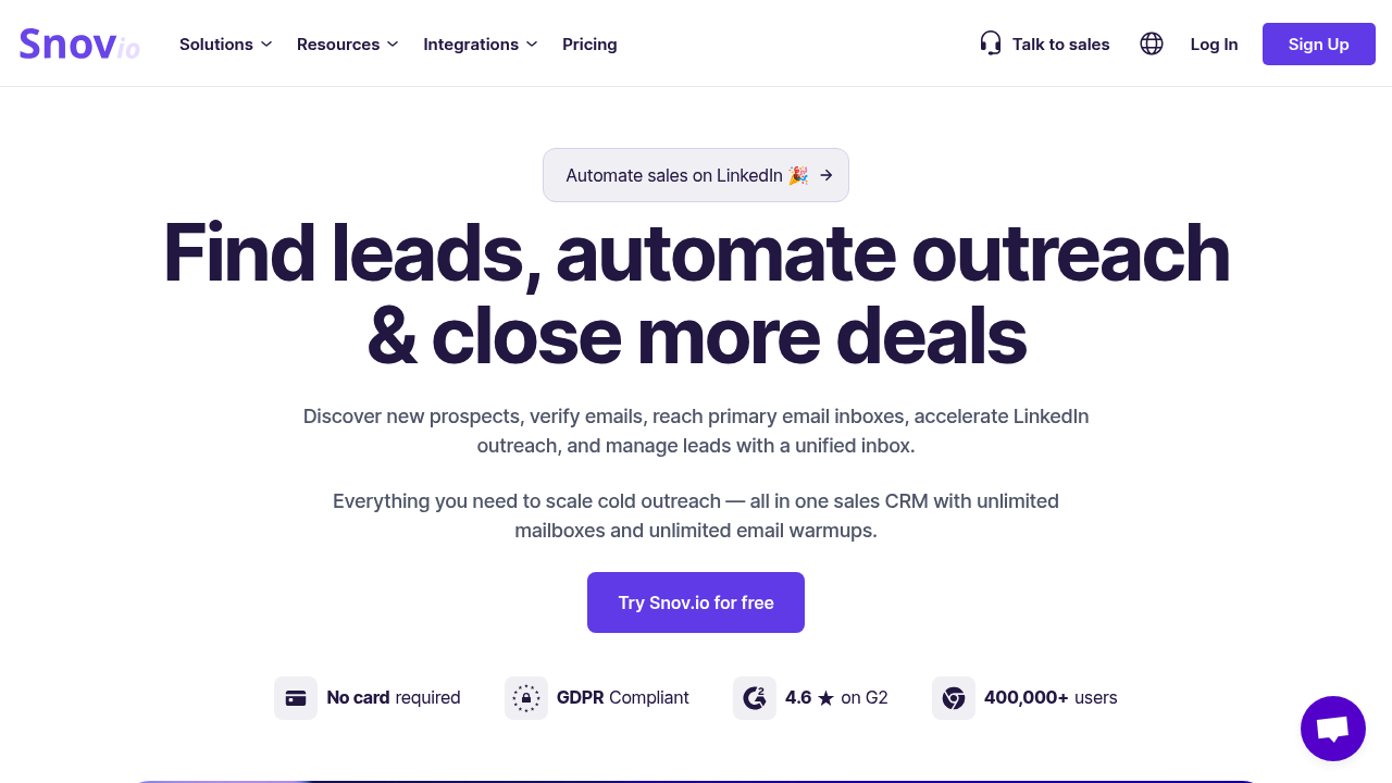 Snov.io | Sales automation & acceleration at scale