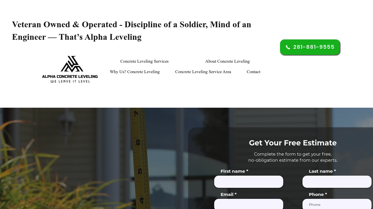 Alpha Concrete Leveling professional concrete services
