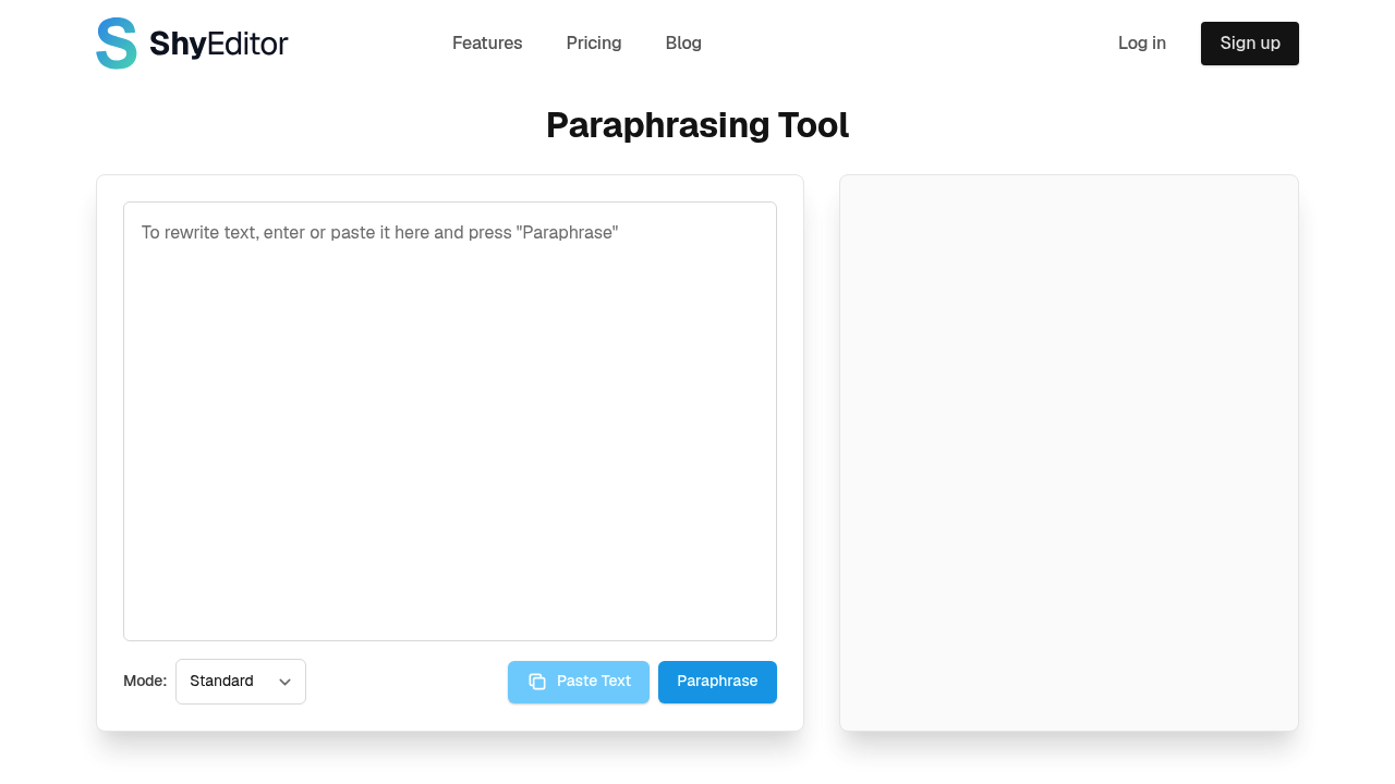 ShyEditor Paraphrasing Tool