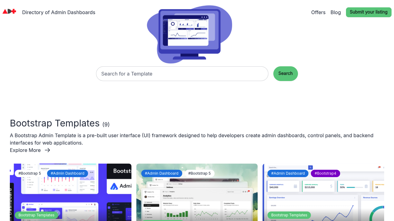 Admin Dashboard Templates