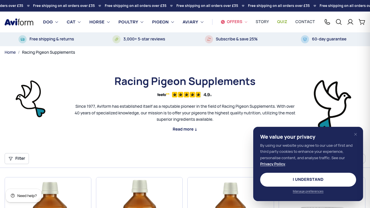 Aviform racing pigeon resource image