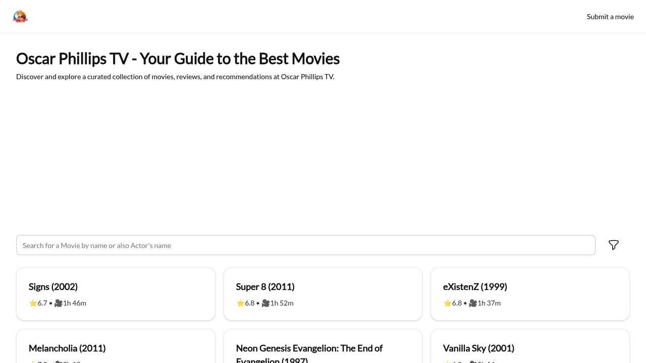 Oscar Phillips TV - Your Guide to the Best Movies