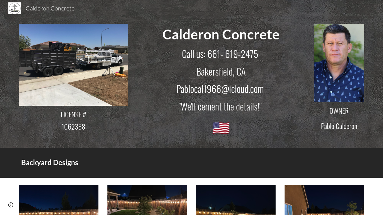 Calderon Concrete professional concrete services