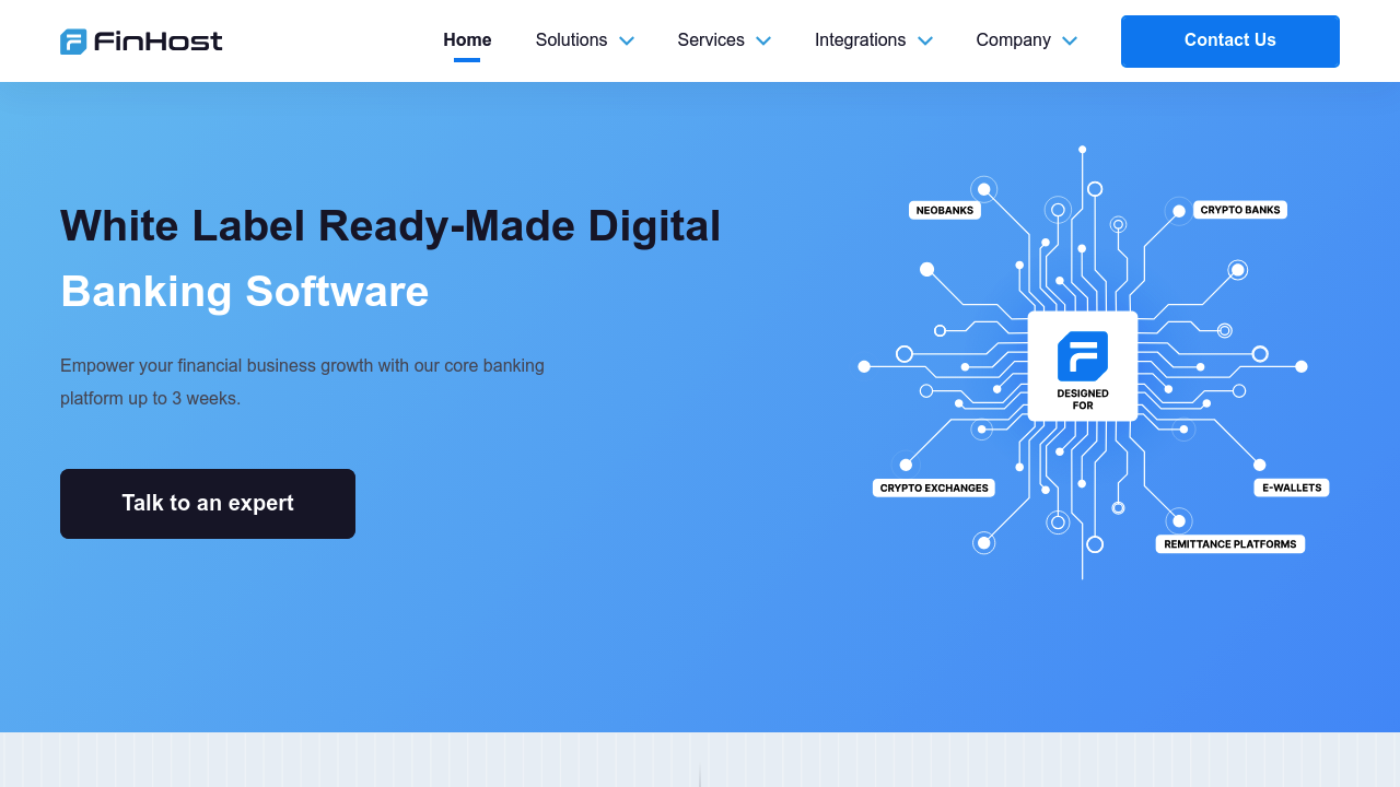 Desktop screenshot of FinHost software interface