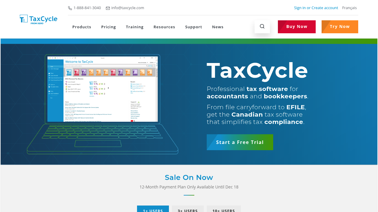 taxcycle - canadian tax preparation software