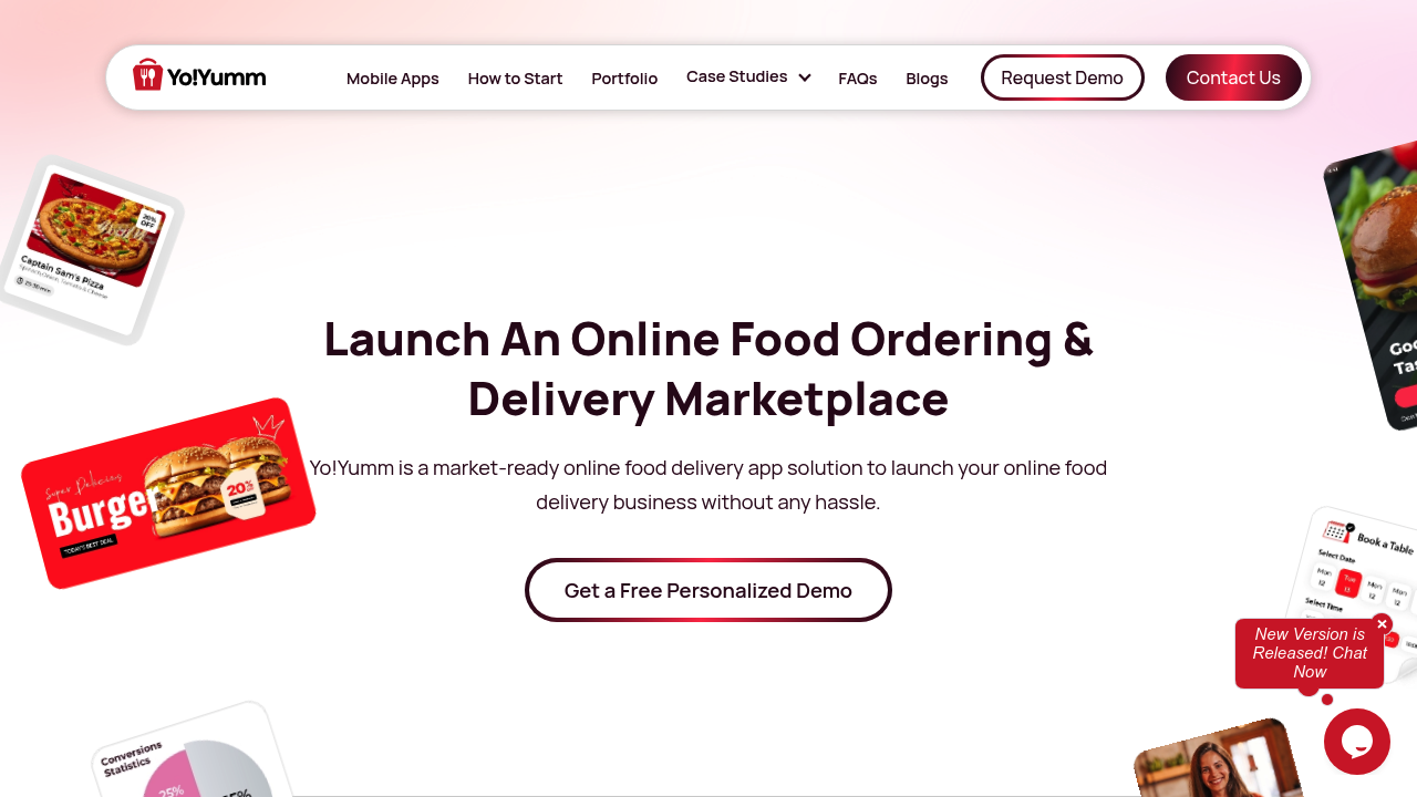 Desktop screenshot of YoYumm platform interface