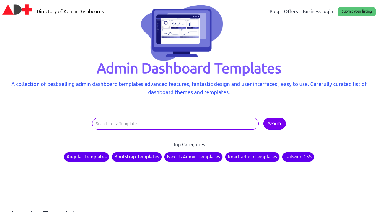 Admin Dashboard Templates