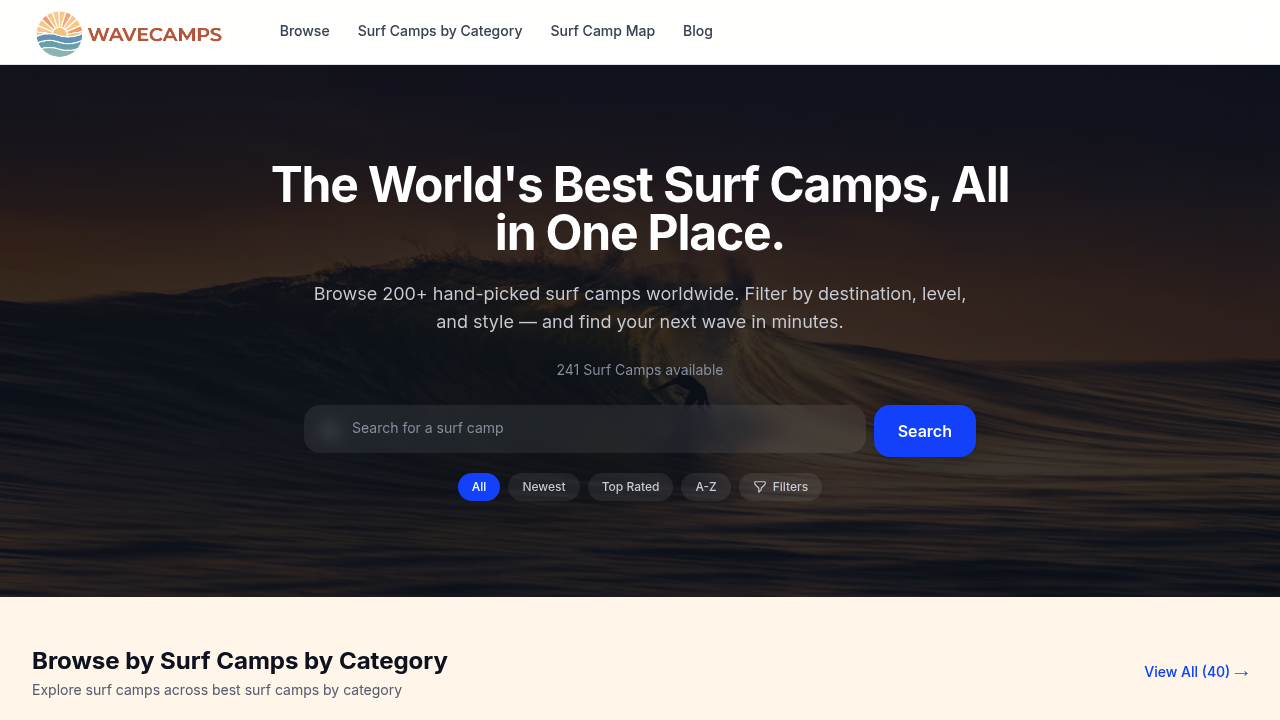 The World's Best Surf Camps, All in One Place.