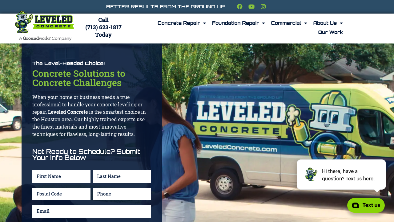Leveled Concrete professional concrete services