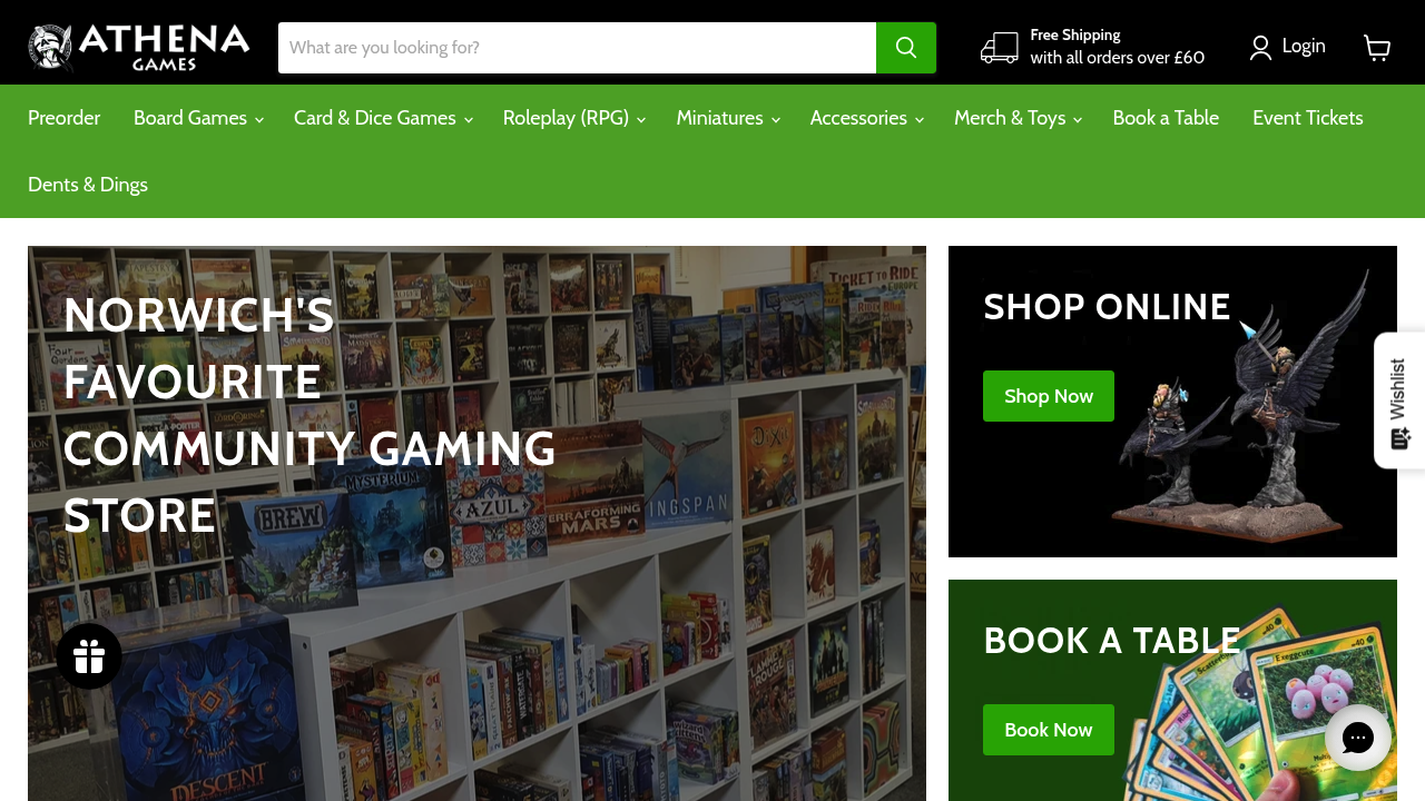 Athena Games Norwich shop