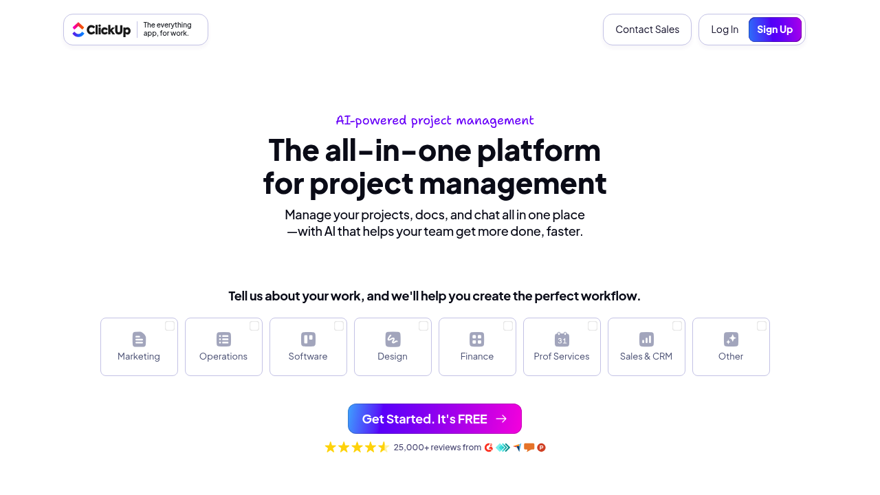 ClickUp | The best tool for Project Management Solutions