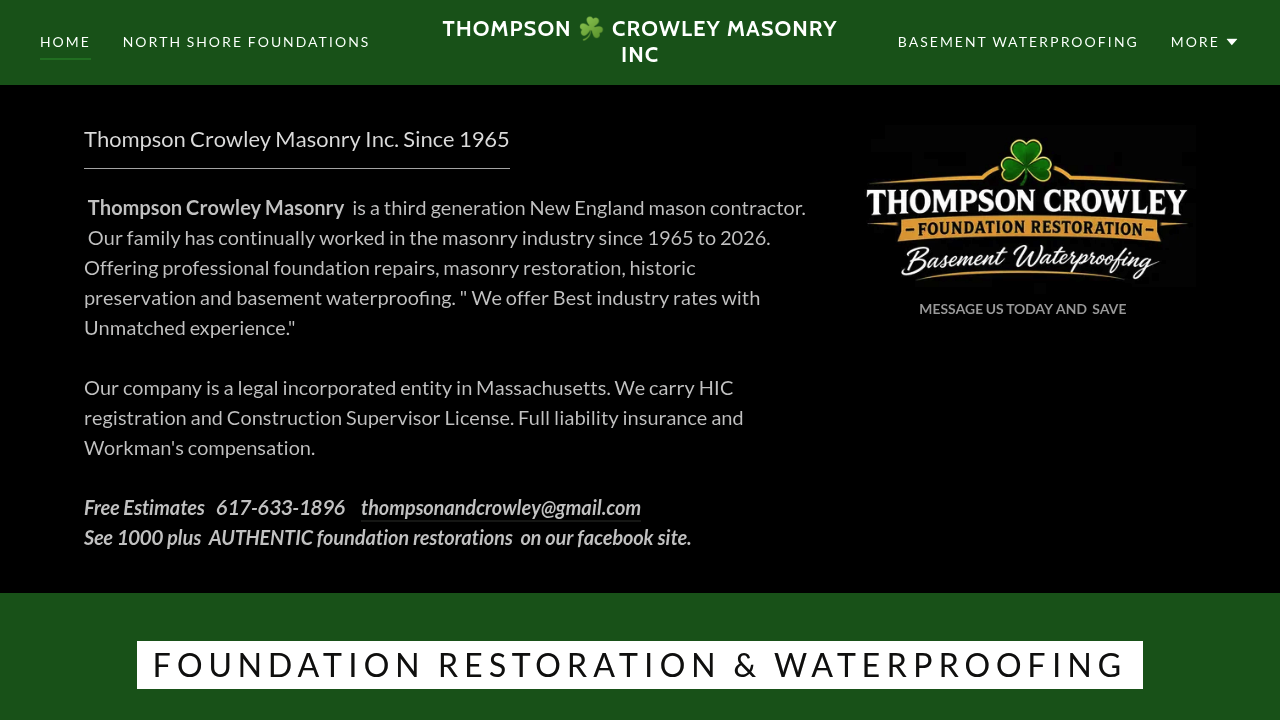 Thompson Crowley Masonry professional masonry services